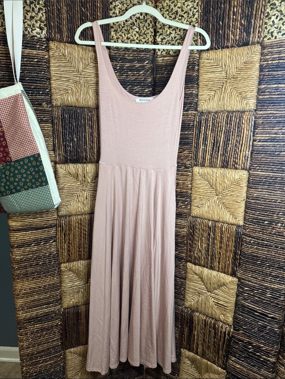 Reformation Maxi Scoop Neck Dress - Dusty Rose